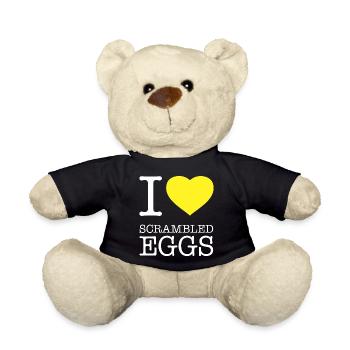 I LOVE SCRAMBLED EGGS Rührei - Teddy - Schwarz - Vorne
