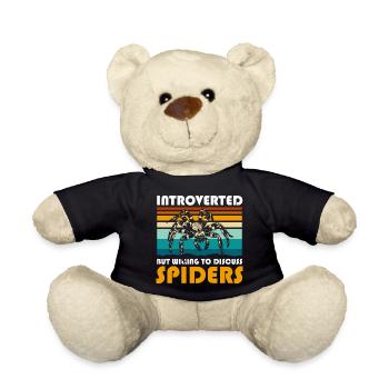 Spider Nature Web Silk Threads - Teddy Bear - black - Front