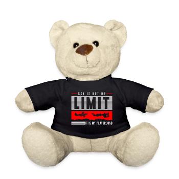 Skydiving Jump Extreme Sports Paraglider - Teddy Bear - black - Front