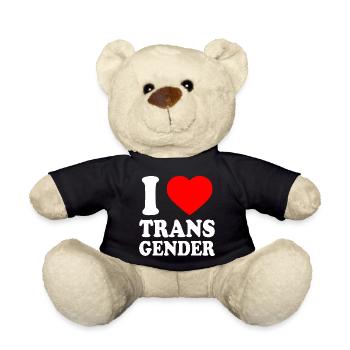 I love transgender trans - Teddy - Schwarz - Vorne