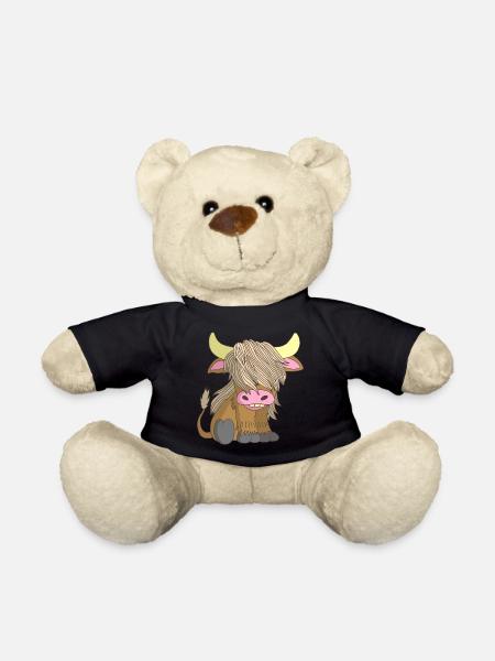 Long-haired cow - Teddy Bear - black