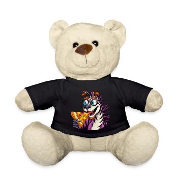 Zebra Pizzaliebhaber Genuss - Teddy - Schwarz - Vorne