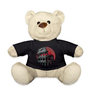 Colosseum, Rome, Italy, City, Skyline, Art - Teddy Bear - black - Front