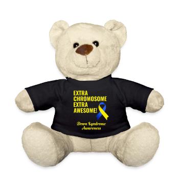 Down-Syndrom-Tag Extra Chromosom Extra Awesome - Teddy - Schwarz - Vorne
