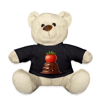Fusion de fraises au chocolat et à la conception fondante - Nounours - noir - Devant