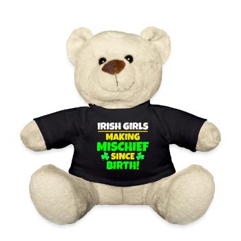 Fête de la Saint-Patrick : les filles irlandaises, fauteurs de bêtises - Nounours - noir - Devant