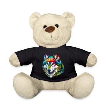 Wolf - Teddy Bear - black - Front