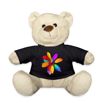 Rainbow flower from Fantasialand - Teddy Bear - black - Front
