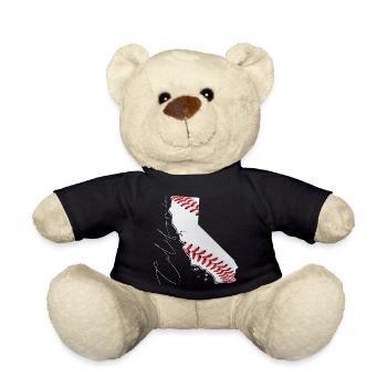 California (USA) | real baseball | Map Sct - Teddy Bear - black - Front