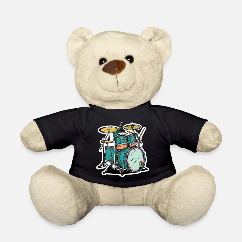 Schlagzeug Cartoon Stil - Teddy - Schwarz