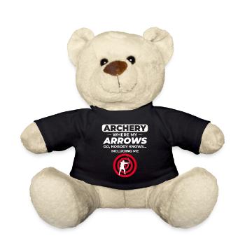 Archery Targets Archer Bullseye Shooting Sport - Teddy Bear - black - Front