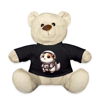 Cute Hamster Astronaut - Teddy Bear - black - Front