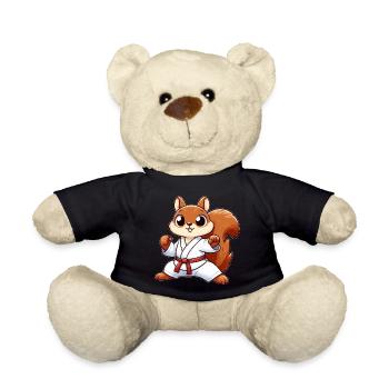 Fuchs Karate japanische Kampfkunst Kampfsport - Teddy - Schwarz - Vorne