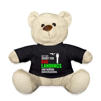 Contrôleur de la circulation aérienne ATC Aviation Humour Avion - Nounours - noir - Devant