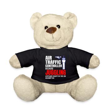 Contrôleur de la circulation aérienne ATC Aviation Humour Avion - Nounours - noir - Devant