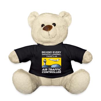 Contrôleur de la circulation aérienne ATC Aviation Humor Flight - Nounours - noir - Devant