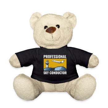 Contrôleur de la circulation aérienne ATC Aviation Humour Avion - Nounours - noir - Devant