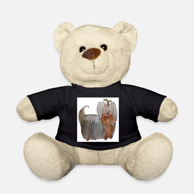 Yorkshire terrier Sticker - Teddy Bear - black