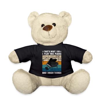 Piano Player Classical Musician Concert - Teddy Bear - black - Front