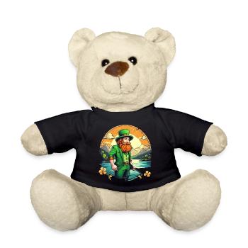 St. Patrick's Day Kleeblatt Angeln - Teddy - Schwarz - Vorne