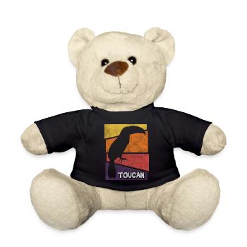 Toucan Jungle Rainforest Rare - Teddy Bear - black - Front