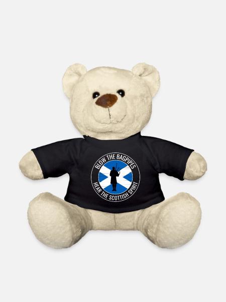 Dudelsackspieler Instrument Schottische Flagge Schottland - Teddy - Schwarz