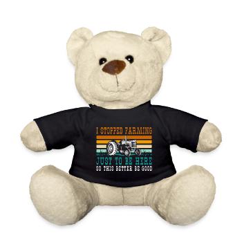 Farmer Farmer Cow - Teddy Bear - black - Front
