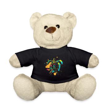 Meer Wasser Niedlich - Teddy - Schwarz - Vorne