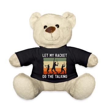 Tennis Player Winner Tennis Elbow Club - Teddy Bear - black - Front