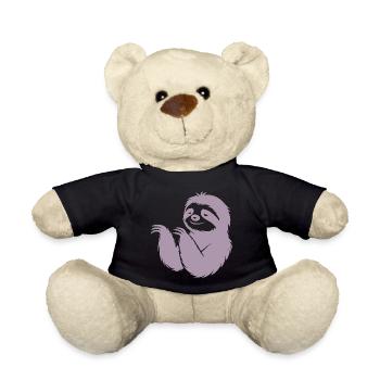Cool paresseux silhouette portrait visage tête - Nounours - noir - Devant