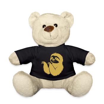 Cool paresseux silhouette portrait visage tête - Nounours - noir - Devant