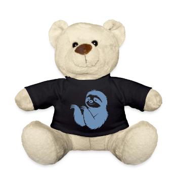 Cool paresseux silhouette portrait visage tête - Nounours - noir - Devant