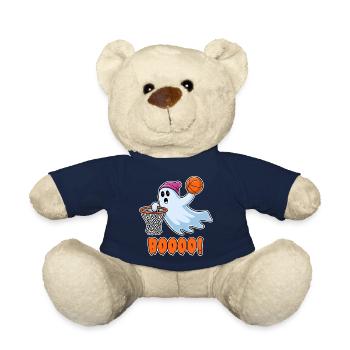 Basketball spirit with "Boooo!" Dunking Action - Teddy Bear - french navy - Front