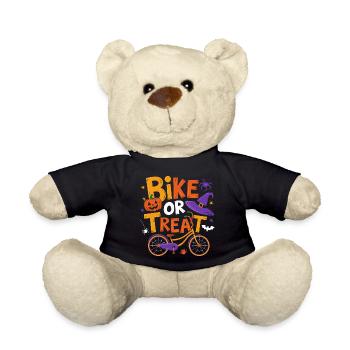 Halloween-Fahrrad oder Leckerli-Illustration - Teddy - Schwarz - Vorne