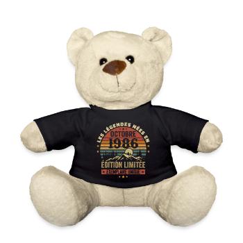 Geboren im Oktober 1986 | Genial seit Oktober 1986 - Teddy - Schwarz - Vorne