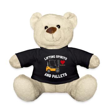 Forklift Operator Heavy Equipment Driver Funny - Teddy Bear - black - Front