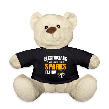 Électricien Humour Technicien électricien Ingénieur - Nounours - noir - Devant