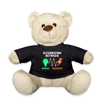 Electrician: Alternating Genius and Madness - Teddy Bear - black - Front