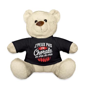 I can't I have Chorale En vrie de vrai - Teddy Bear - black - Front