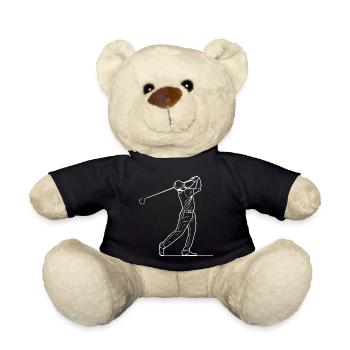 Golfspieler Skizze - Teddy - Schwarz - Vorne