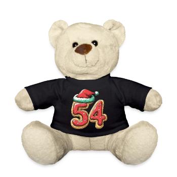 54 Number Christmas Cookie - Teddy Bear - black - Front