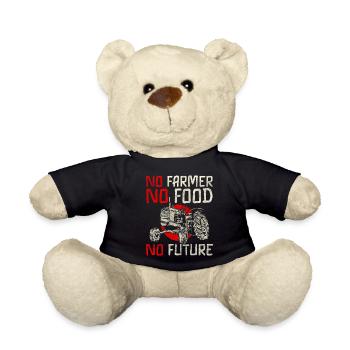 Farmer Field Tractor Fields - Teddy Bear - black - Front