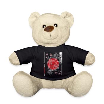 Asien Zeichnungen Reise Nerd - Teddy - Schwarz - Vorne