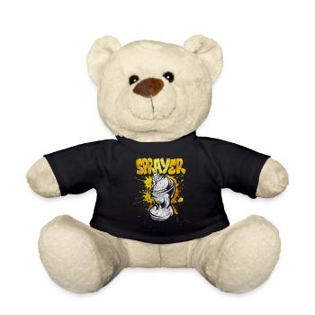 Sprayer Wall Street Art Design - Teddy Bear - black - Front