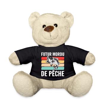 Mordu de Pêche pour bébé - Nounours - noir - Devant