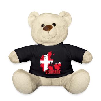 Danish pride, flag of Denmark - Teddy Bear - black - Front