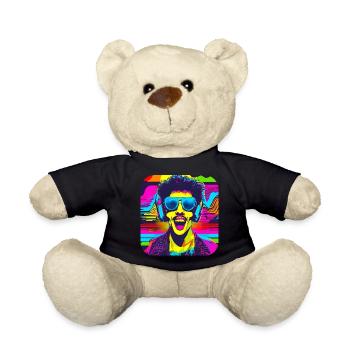 80s Party Vintage Theme Party - Teddy Bear - black - Front