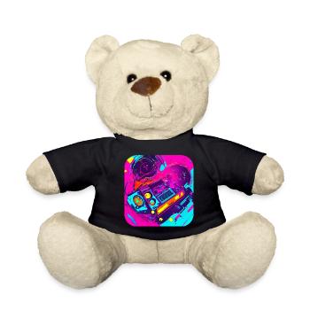 Années 80 Rétro Vintage Radio de fête - Nounours - noir - Devant