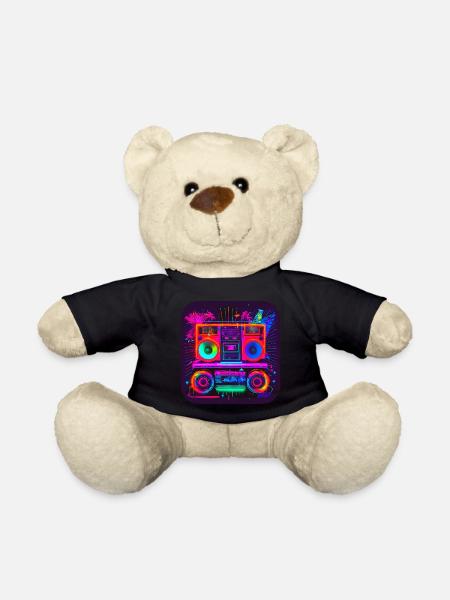 Star de la radio rétro des années 80 - Nounours - noir