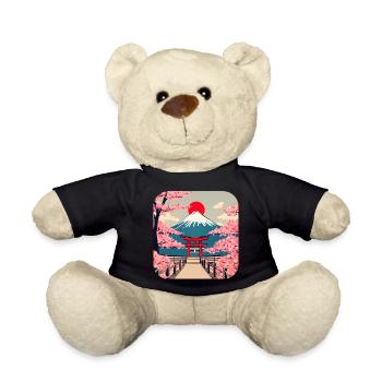Asie Cherry Blossom Temple Vacances - Nounours - noir - Devant